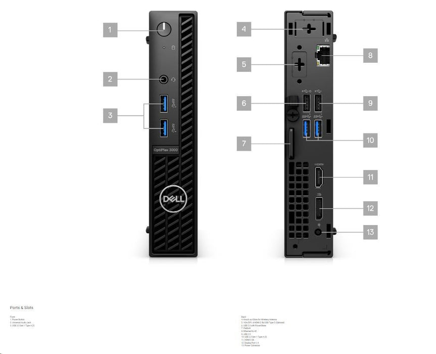 Dell Optiplex 3000 MFF i5, 8GB/256GB, Windows 11 - B | Gwarancja: 1 rok